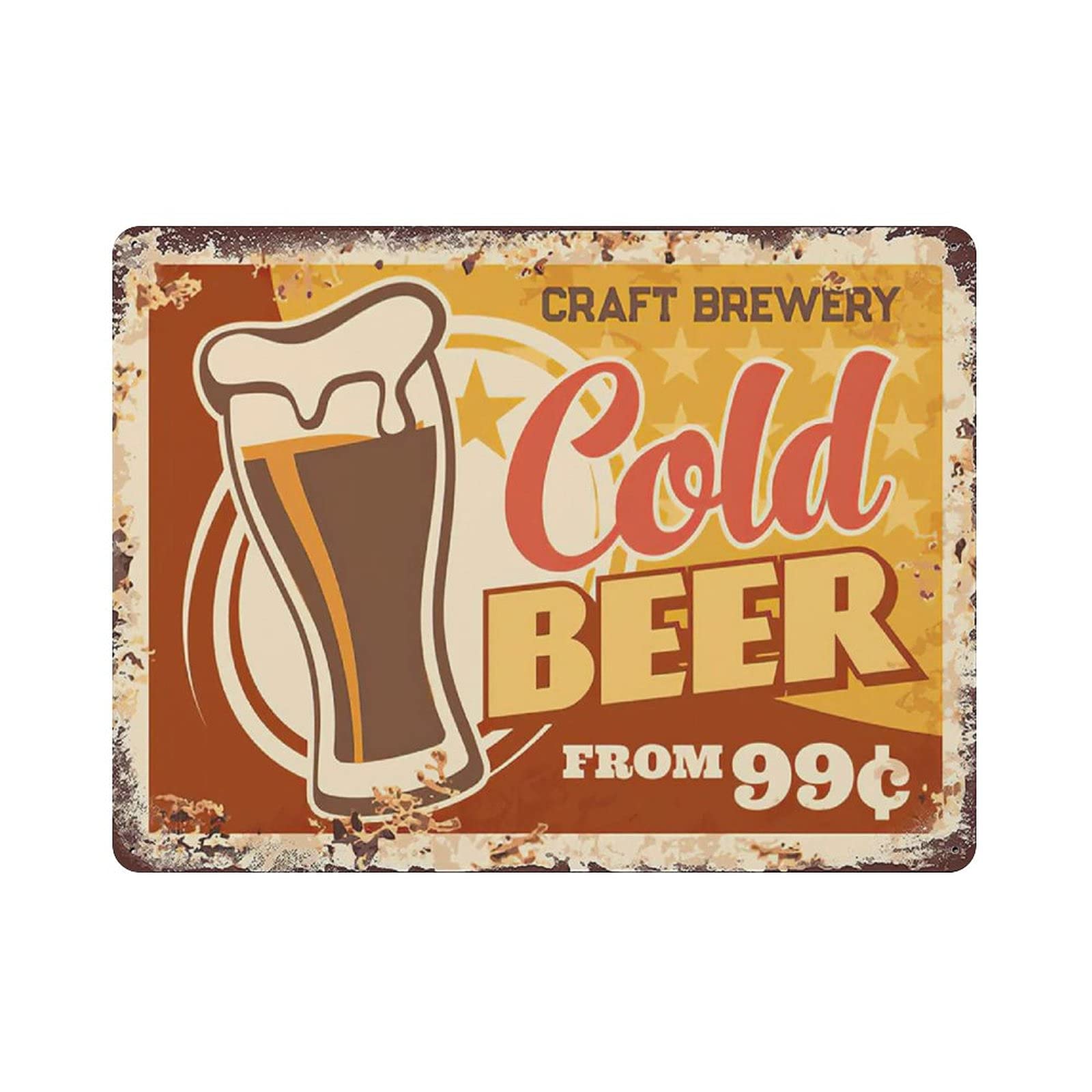 Metal Tin Sign Cold Craft Beer Vintage Tin Poster Metal Sign Wall Decoration Country Kitchen Home Garage Decor 12"x16"