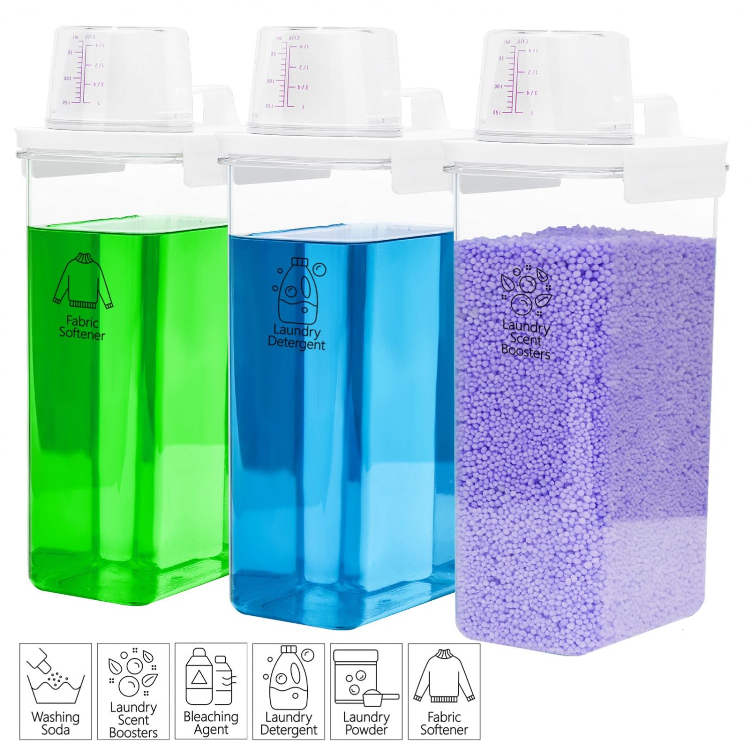 Amazon.com: Monrocco Laundry Detergent Dispenser 3 Pack Laundry