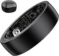 S SECRETTOP Smart Fitness Ring for Men Women: Heart Rate SpO2 Sleep Step Tracker, 12 Sports, IP68 Waterproof, No Subscription (Black 12)