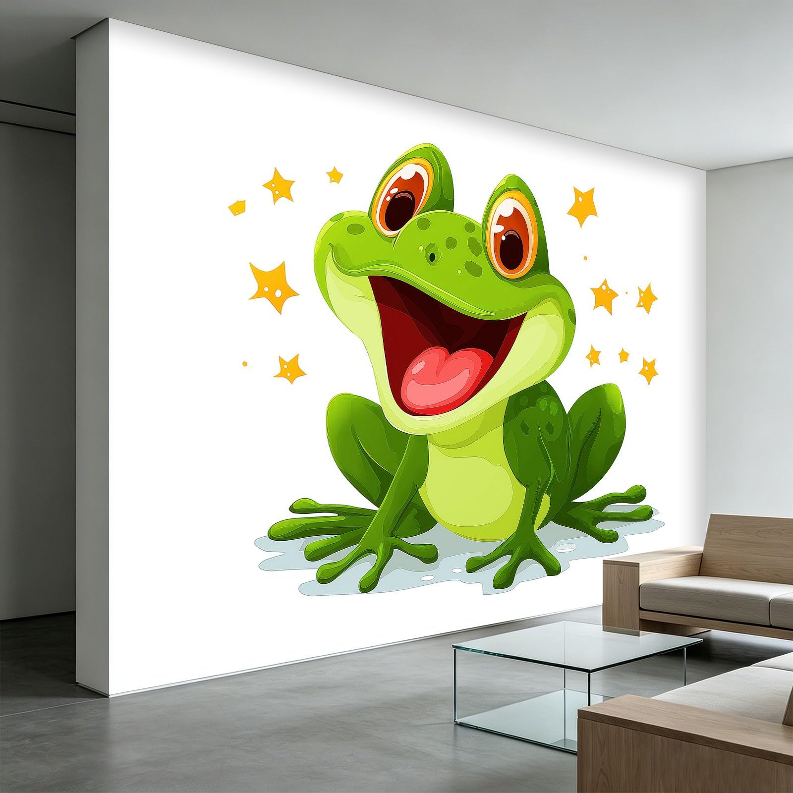 Fototapeta Zwierzęta Żaby Gwiazdy 350 x 256 cm Fototapeta - Dekoracja Plakat Sztuka Tapeta Nowoczesna Fototapeta Do Domu Biura Sypialnia Salon, Biały