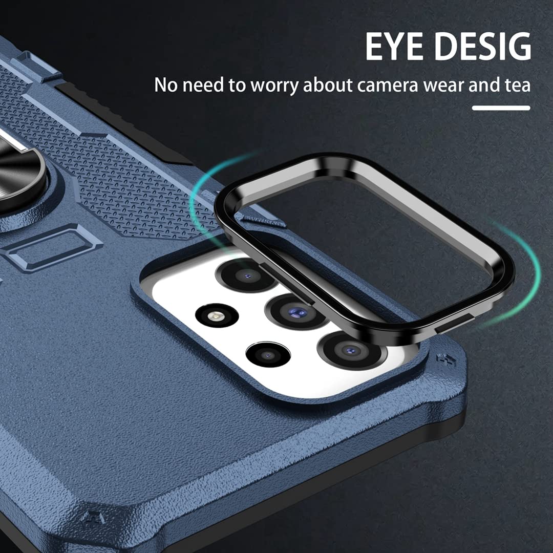 Custodia Per OPPO A15/A15S/A35 Con Anello Supporto Magnetico, Vetro Custodia Per OPPO A15/A15S/A35 Con Anello Supporto Magnetico, Vetro