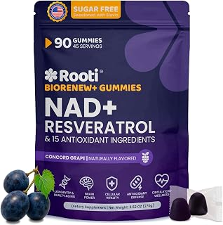 NAD+ Complex Gummies (90 Ct, 45 Servings), Resveratrol, 500mg TMG, Quercetin, Curcumin, Berberine & Antioxidants | Advanced Plant-Based Formula for Daily Cellular Balance & Longevity Nutrition