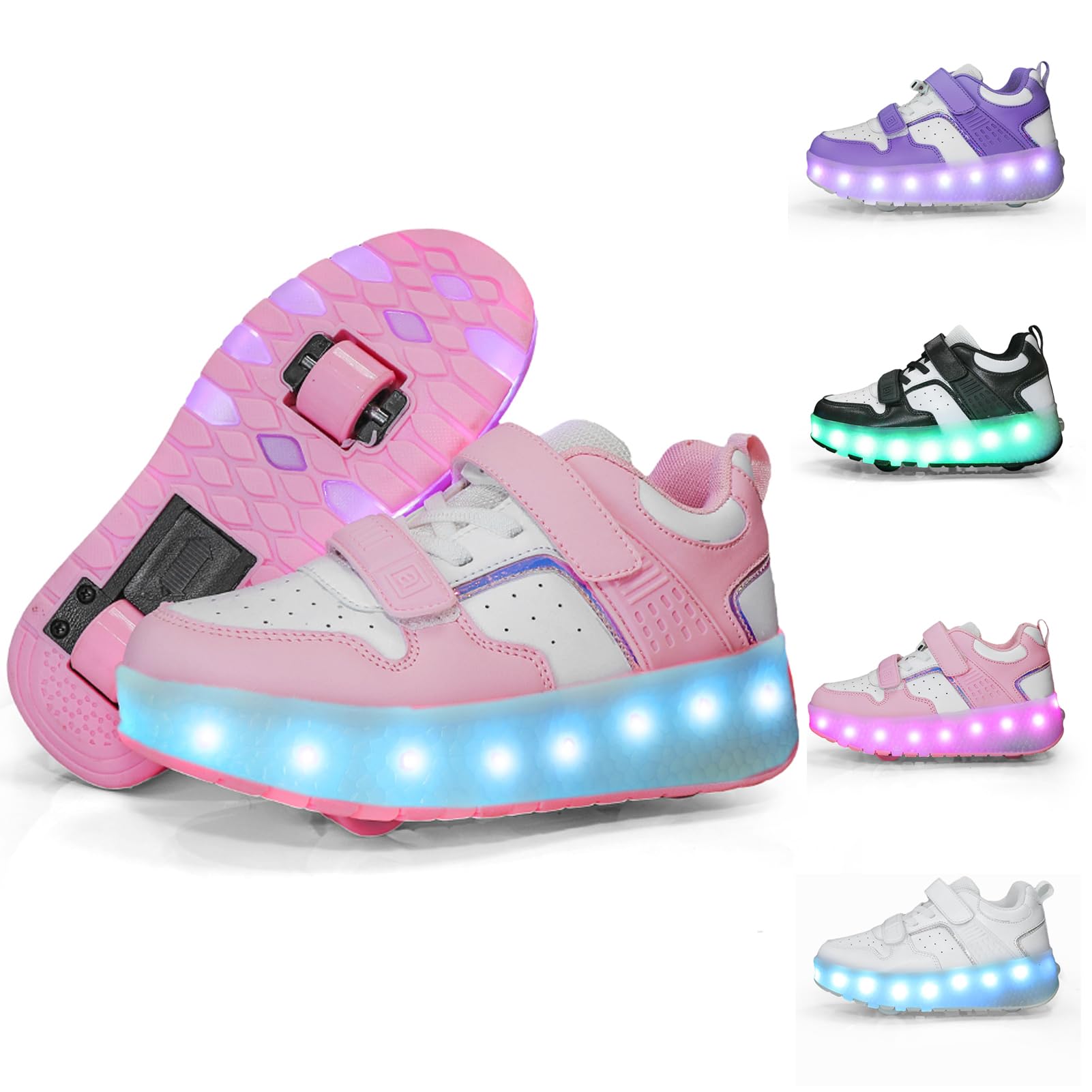 Basket roulette enfant LED rechargeable, le cadeau d'anniversaire rose idéal