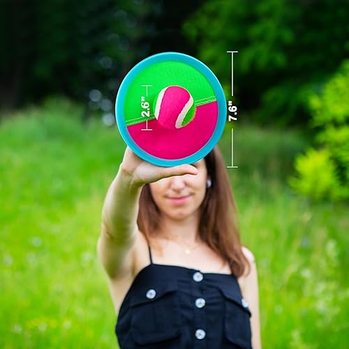 Miniatura 9 de Ayeboovi Juego de pelota para tirar y atrapar, juguetes al aire libre para niños, juegos de patio, juguetes de playa, juegos al aire libre