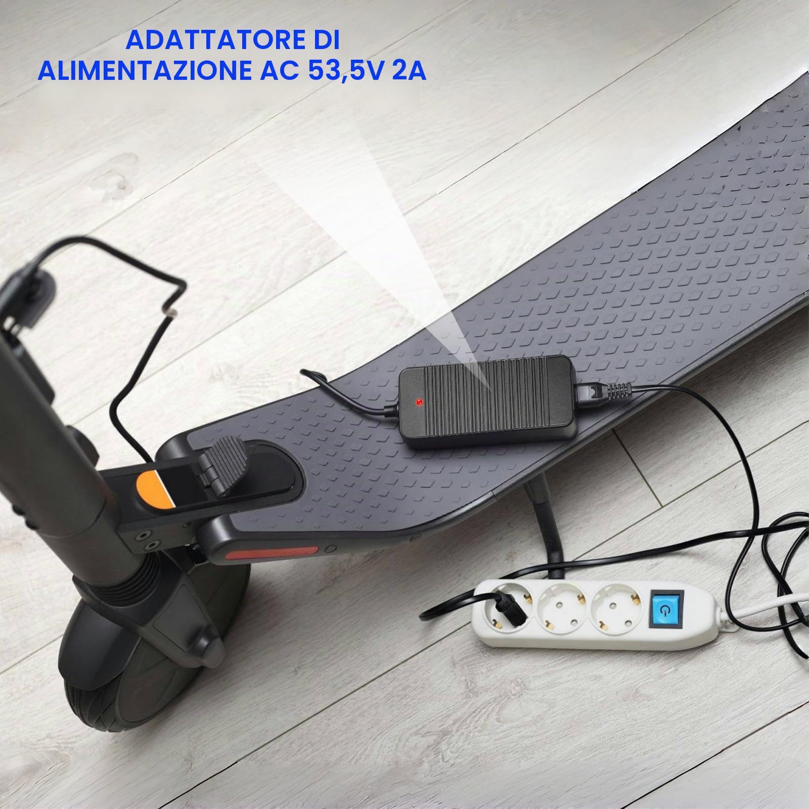 53,5 V, 2 A, caricabatterie per NIU KQI2 KQI3, caricabatterie per batteria di scooter elettrico, caricabatterie per scooter con spina EU per KQi3 Pro/Max/Sport/KQi2 Pro, scooter elettrico, e-bike