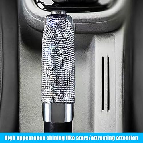 Miniatura 5 de QODOLSI Pack-1 Funda para freno de mano con diamantes de imitación, cubierta protectora para freno de mano con diamantes de imitación, cubierta