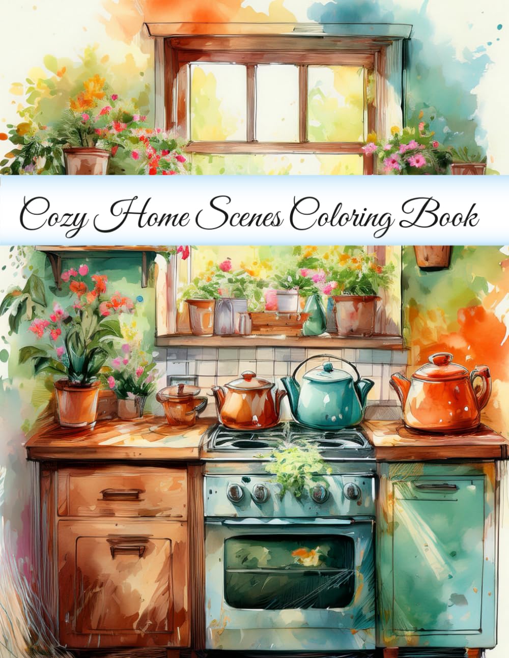 Cozy Home Scenes Coloring Book: Relaxing, Comforting Interior Spaces to Color for Peace, Calm, and Creativity