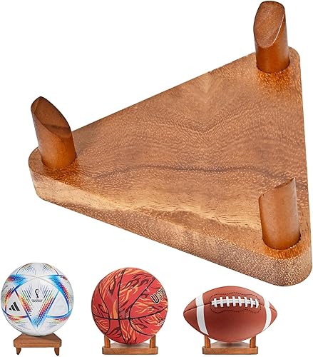 Soportes para pelotas, soportes para fútbol, baloncesto, exhibición de recuerdos de voleibol, hechos de madera de nogal