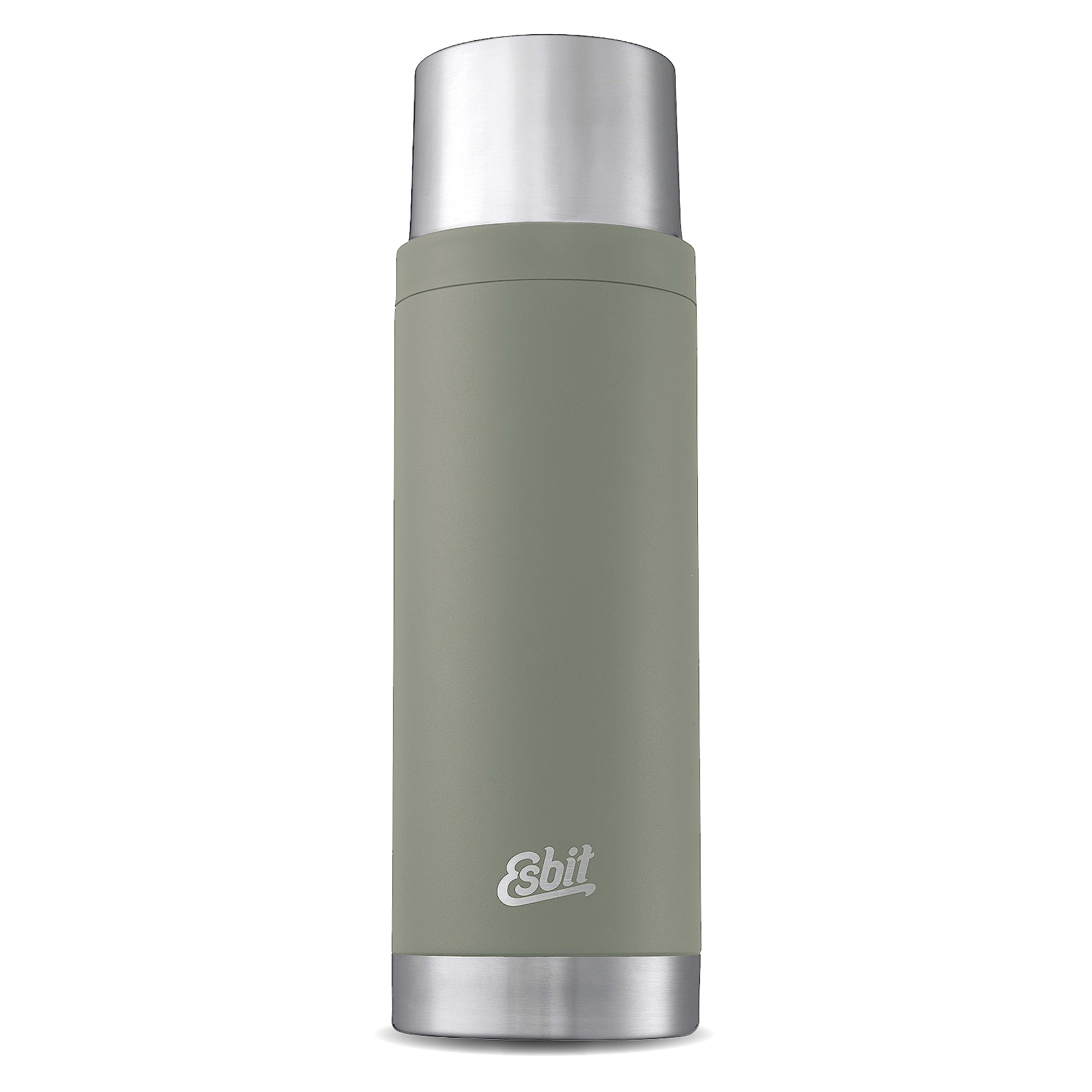 Esbit Sculptor Thermal Flask - Insulated Stainless Steel Bottle for Hot and Cold Drinks - 1000 ml in Stone Grey