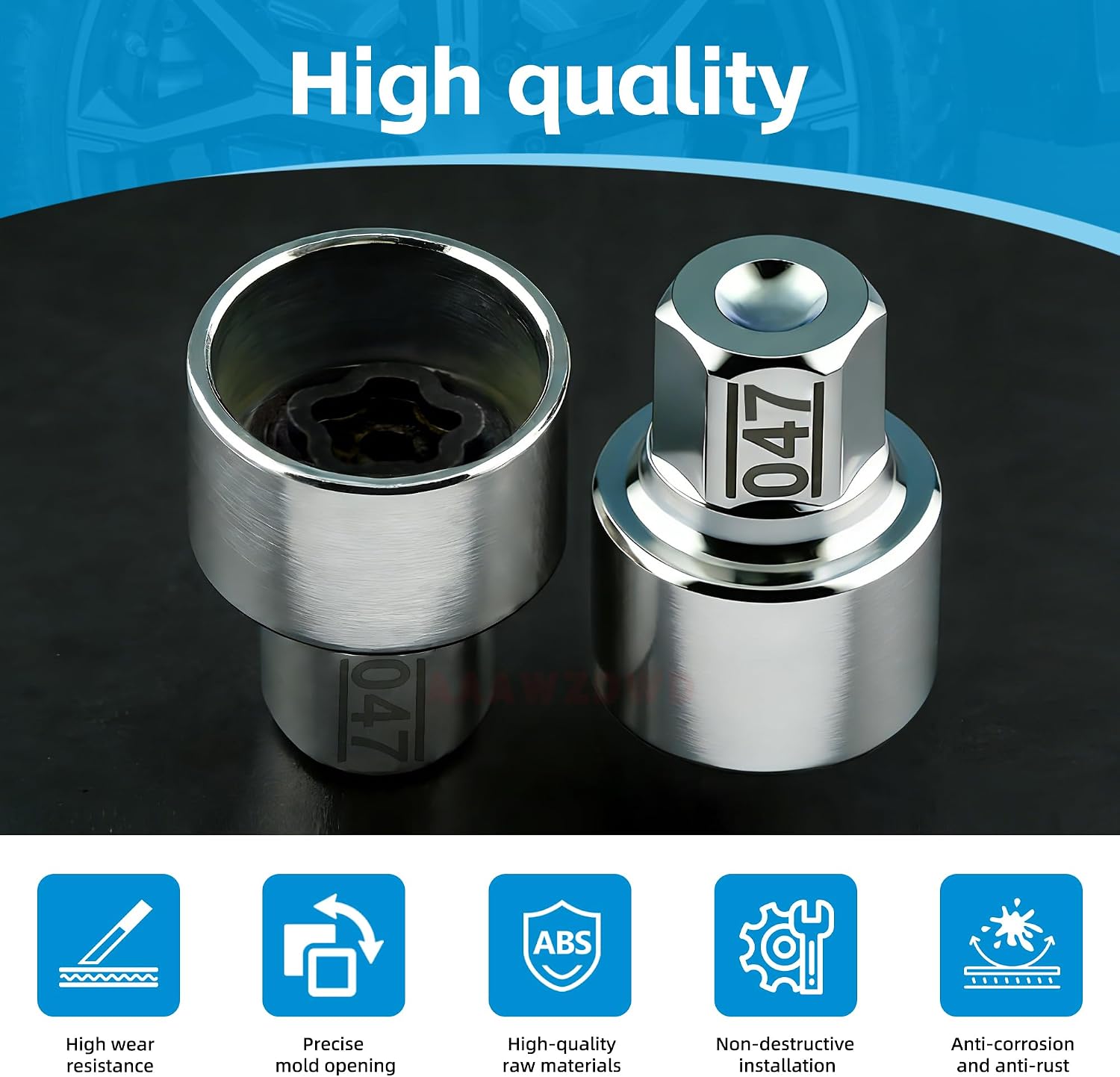 #047 for BMW Wheel Locking nut Key Compatible with BMW 1 3 5 7 8 X2 X3 X5 X6 Wheel Lock Key,Anti-Theft Lug Nut Removal Tool