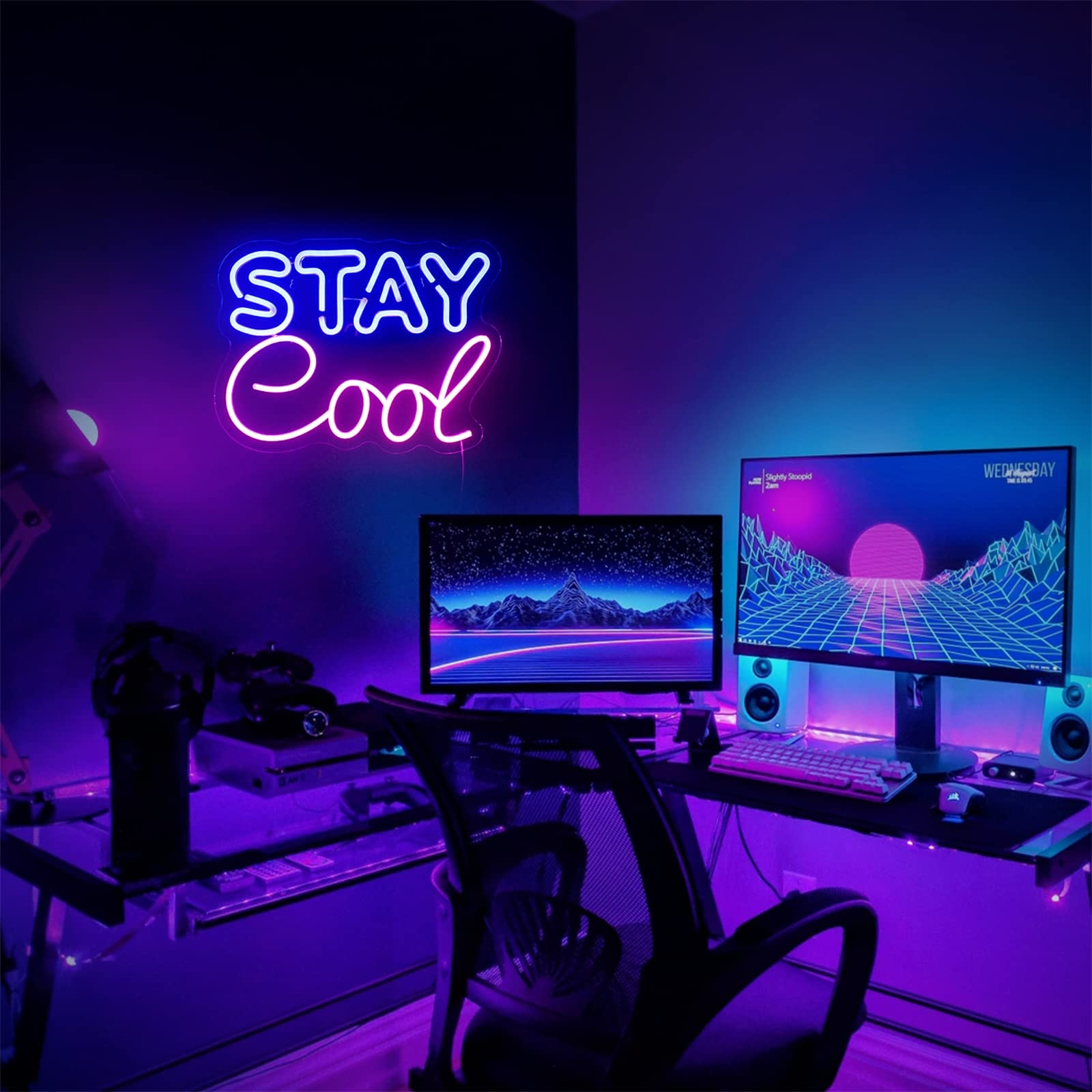 Neon Sign Light Keeps Stay Cool LED Neonlicht Hochzeit Acryl LED Wall Bar Sommer Party Decor Schönes Zimmer Geschenk Nachtlichter
