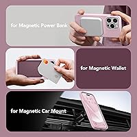 Vista 5 de GONEZ Funda para iPhone 14 Pro, compatible con Magsafe, con protector de pantalla + protector de lente de cámara, forro de microfibra suave