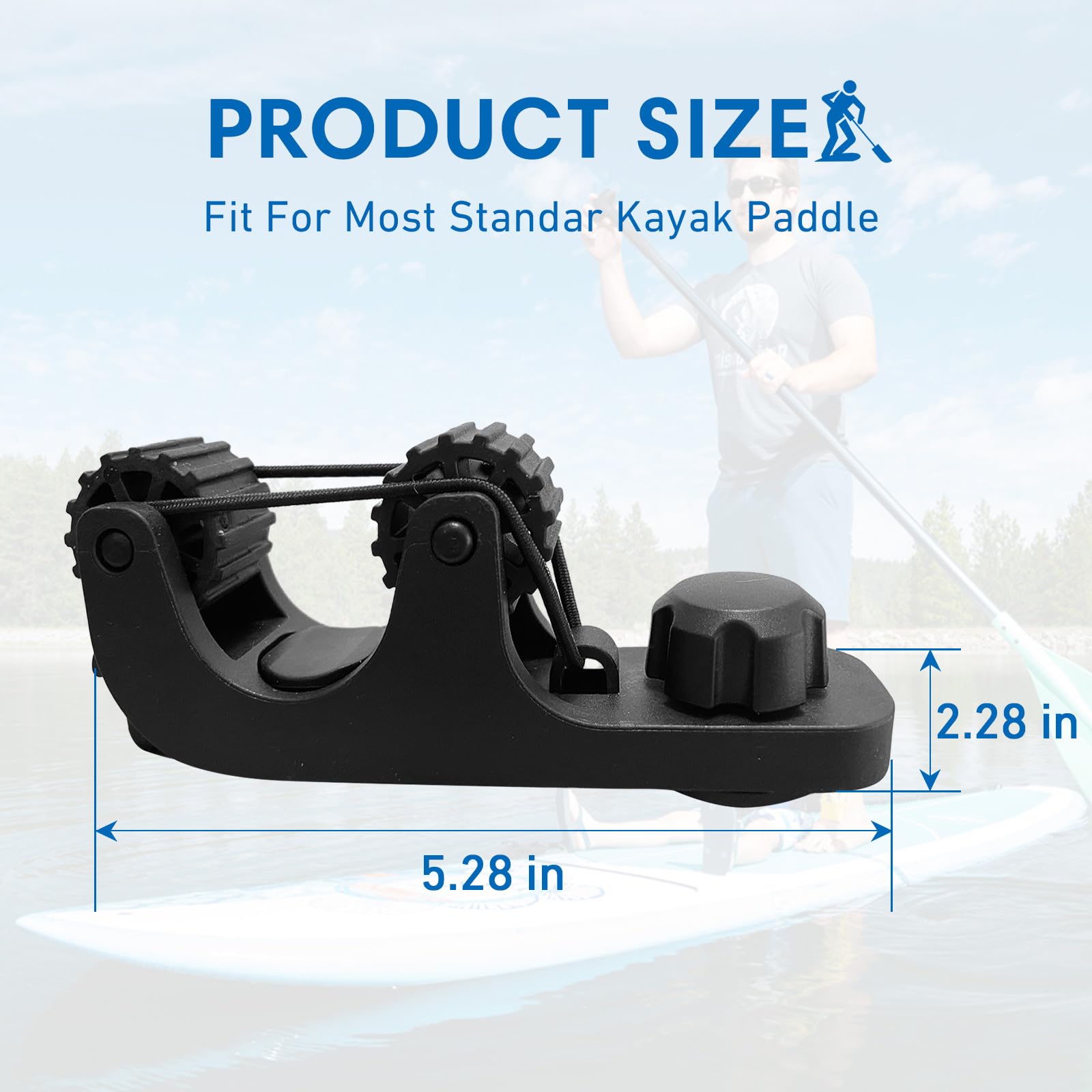 Kayak Paddle Holder, Kayak Fishing Net Holder, Kayak Accessories?Kayak Fishing Poles Holder, Kayak Track Mount Accessories for Fishing Kayak, CanoePaddle Board(2PCS)