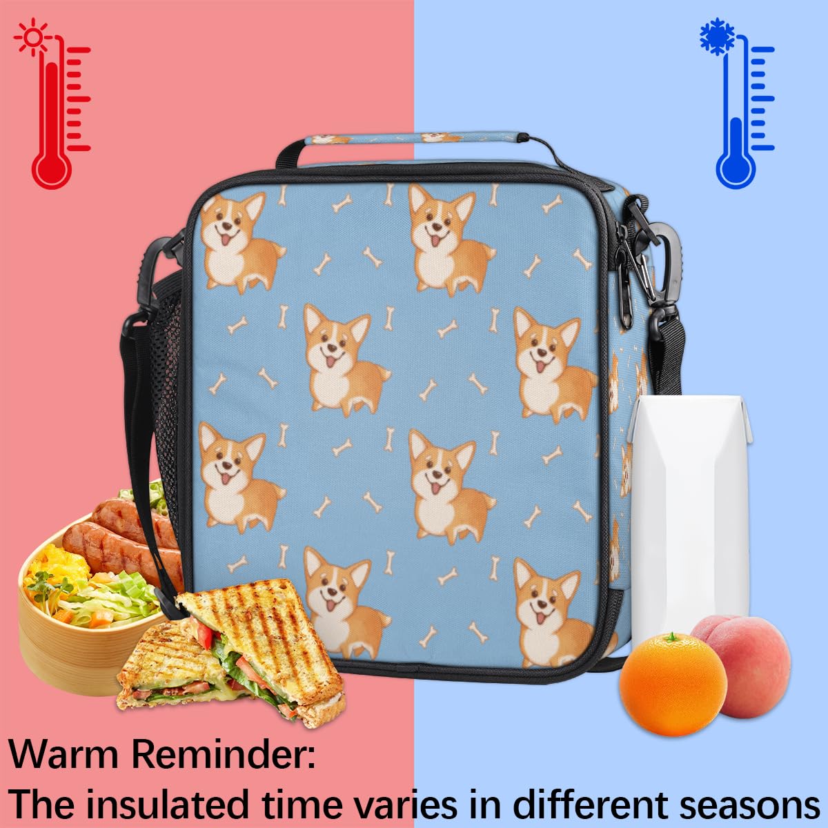 Scatola Confezione Borsa Pranzo Isolata Ragazzi Ragazze - Foto 10