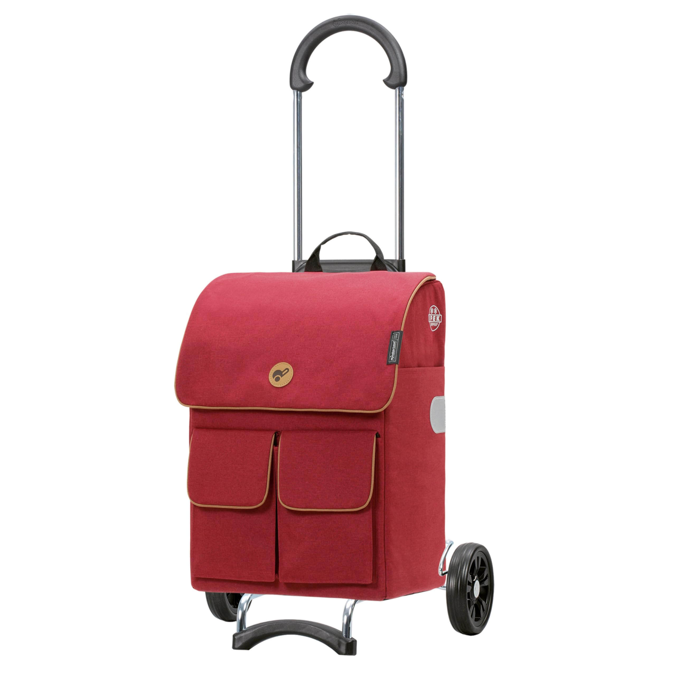 ANDERSEN Scala Shopper Ipek Mini - Carro de la compra (36 L, aislado, plegable, ruedas silenciosas), color rojo