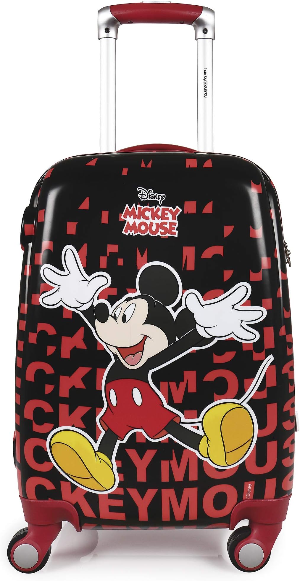 Humty Dumty Disney Mickey Mouse Red Polycarbonate 18 Inch / 45.7 Cm Kids Hard Luggage Trolley Bag | Travel Bag