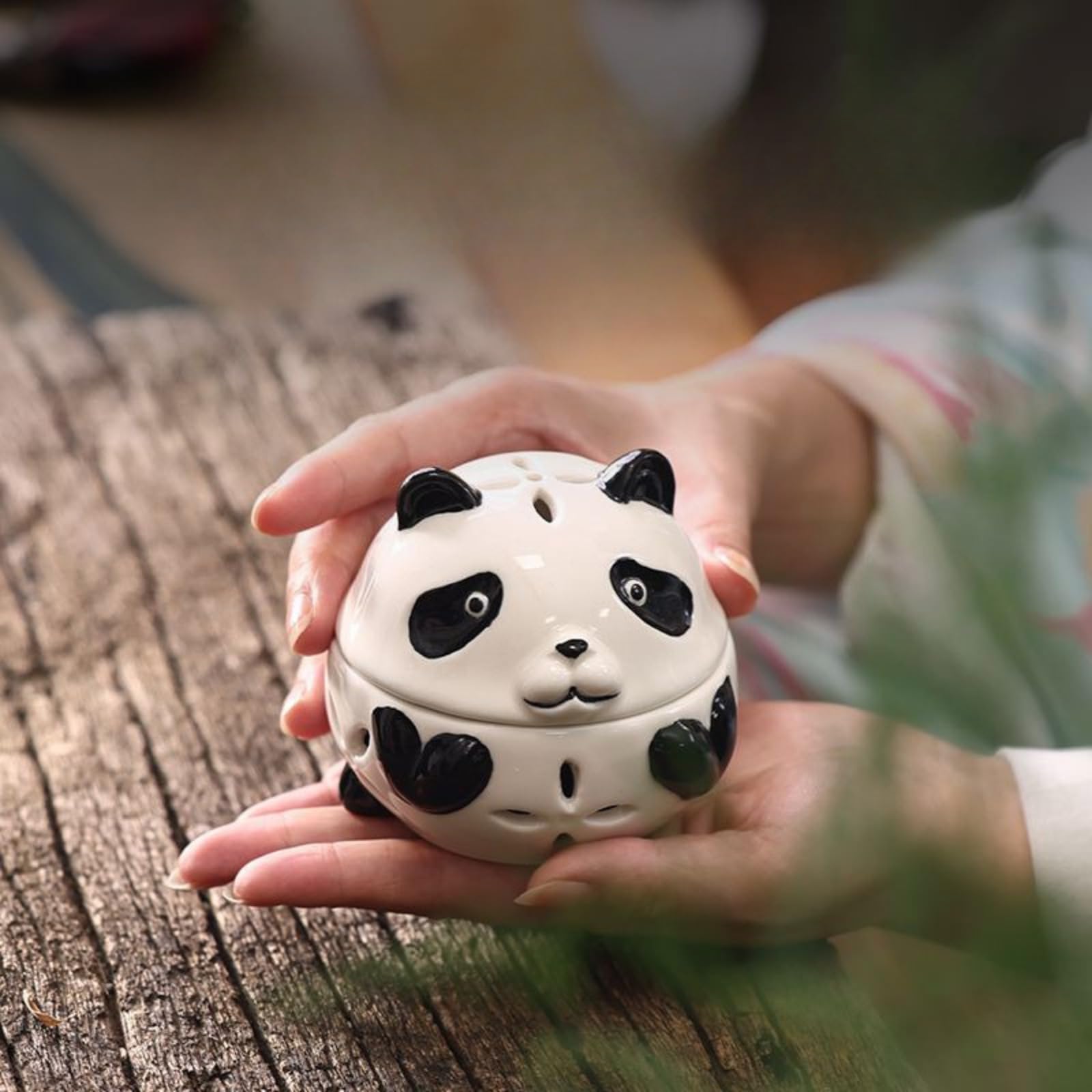 Bruciatore di incenso in ceramica, 8,8 cm, con porta incenso