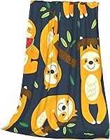 Vista 9 de Soft Warmer Throw Blankets for Summer, Cool and Lightweight Microfiber Blanket Funny Sloths, Queen King Size Flannel Throw Blanket for Home Bed Sofa