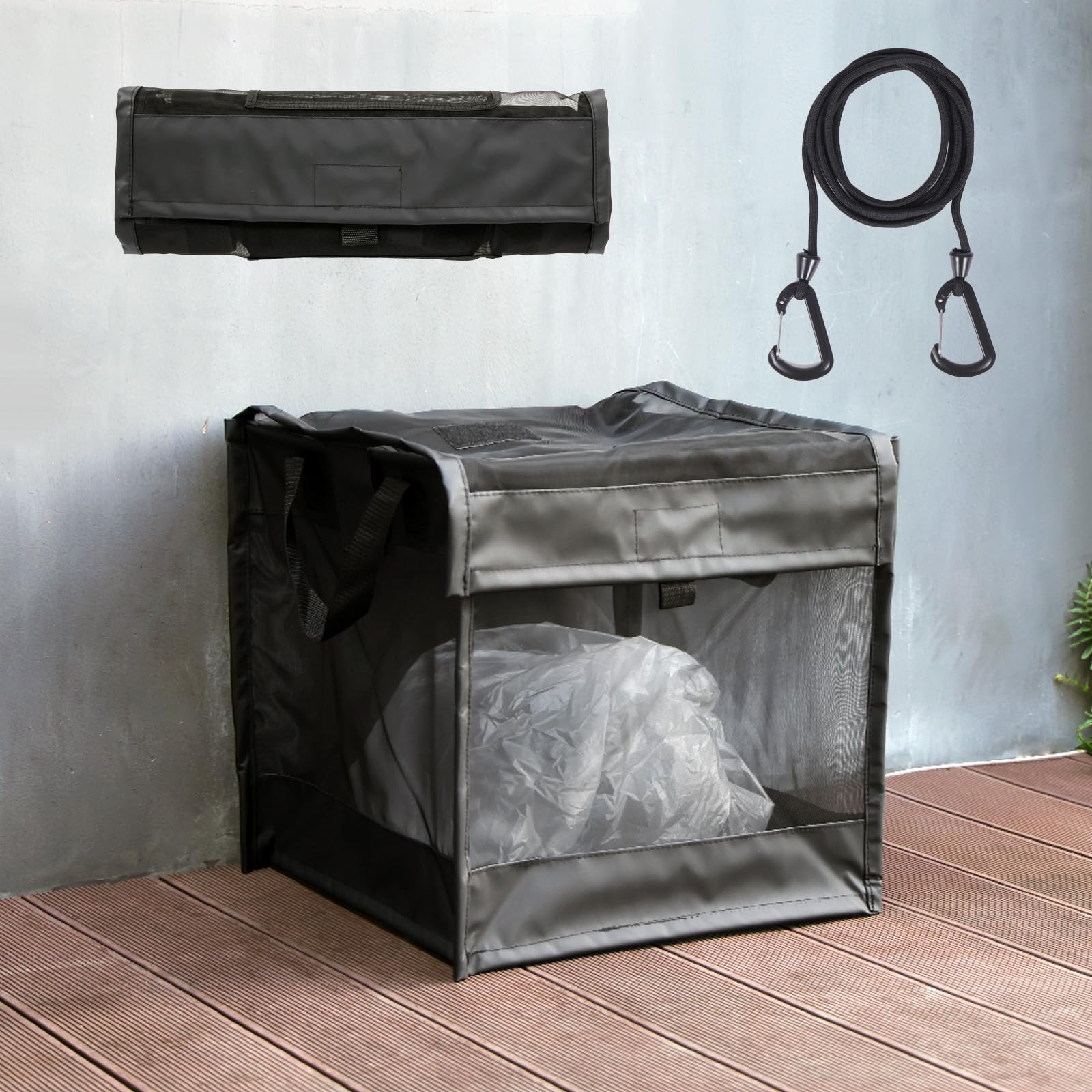 Amazon | monozu カラスよけ ゴミ箱 屋外 大容量 45L袋 2.5個分 ゴミ