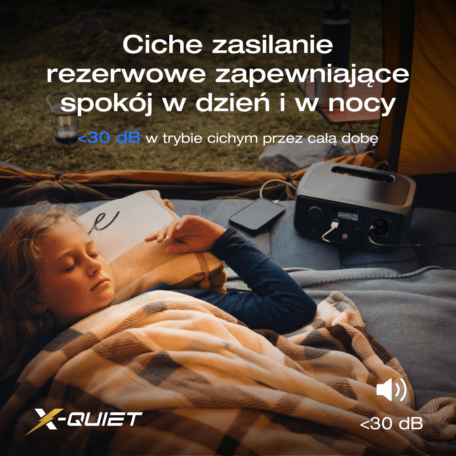 ECOFLOW RIVER 3 Przenośna stacja zasilania, bateria LFP 245 Wh, moc wyj. do 600 W, 2× dłuższa praca dzięki GaN, UPS <20 ms, o 30% mniejszy outdoorowy generator słoneczny