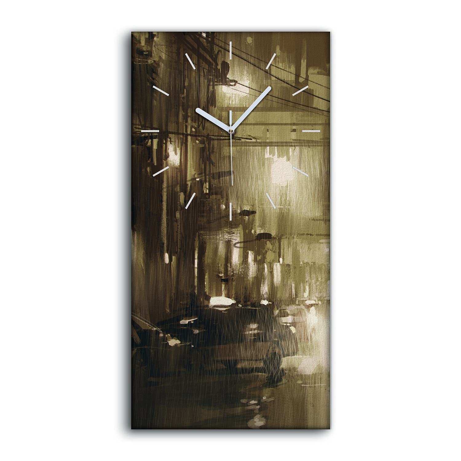 Horloge sur Toile sans Tic-Tac pour Chambre Silencieuse Art Moderne 30x60