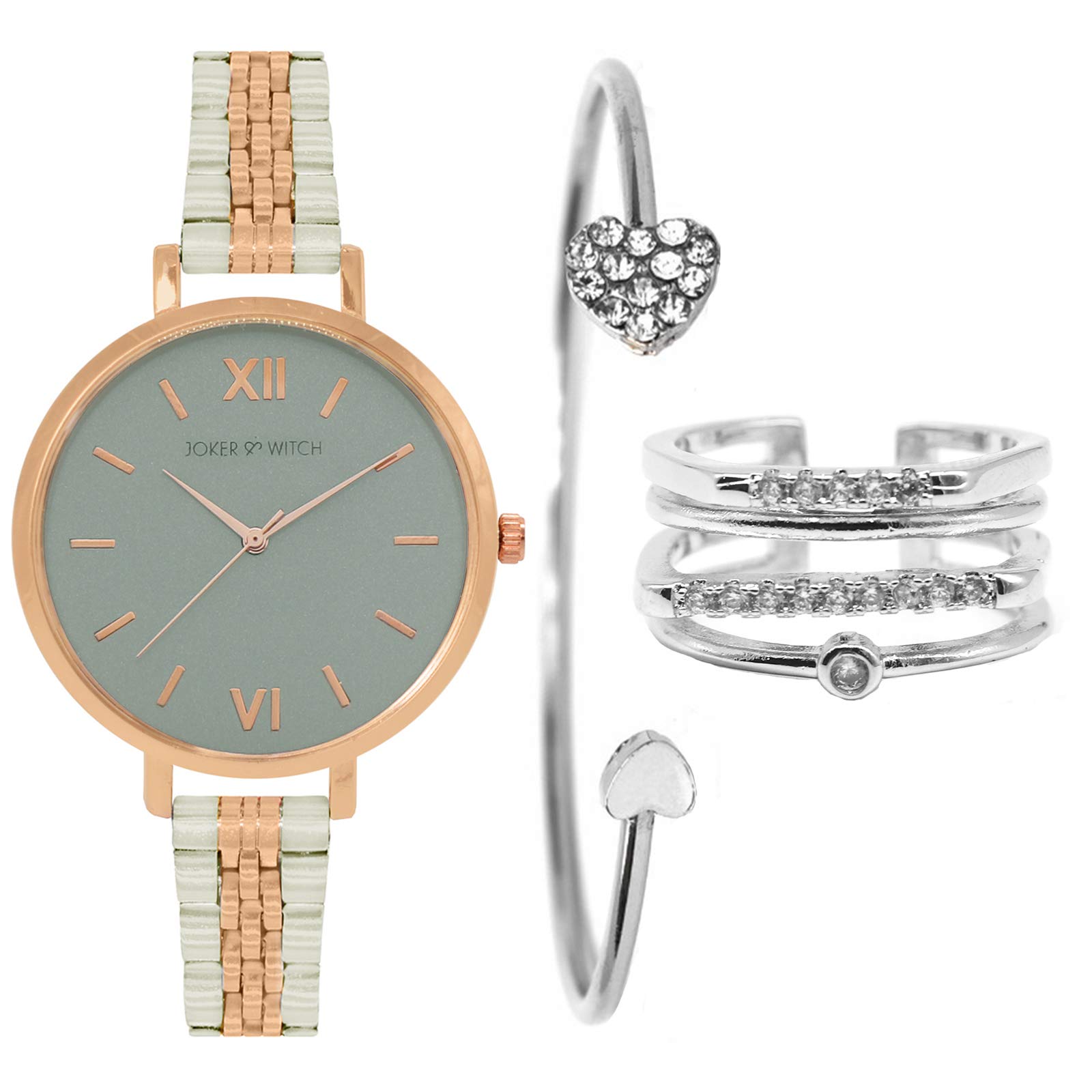 Joker & Witch Admire Rosegold & Silver Love Triangle for Women (B08PQN8HDJ) Amazon Price History, Amazon Price Tracker
