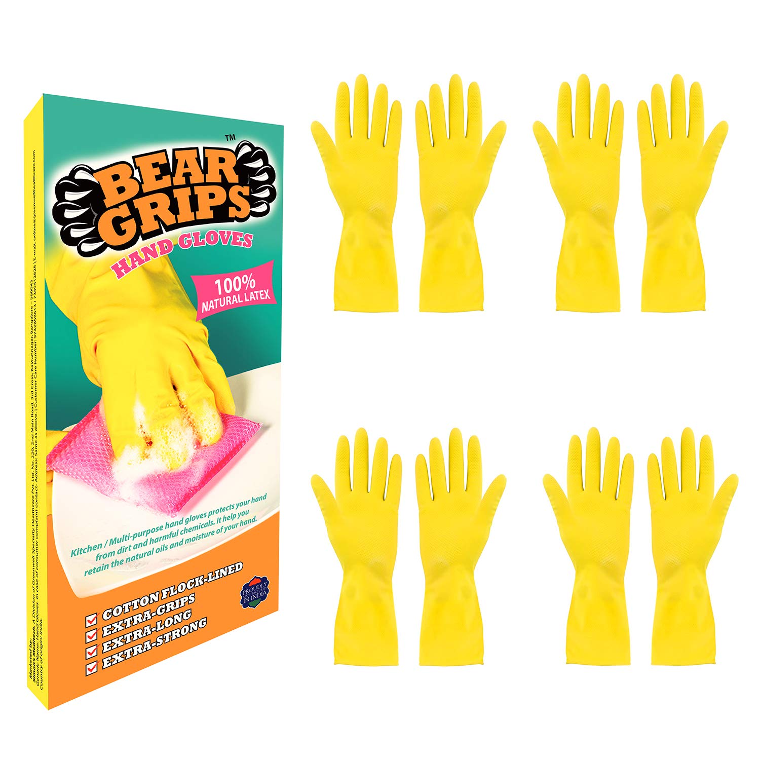 See full amazon price history chart for BEAR GRIPS Reusable Natural Latex Rubber Dish Washing, Cleaning , Hand Gloves (Large, Yellow) 4 Pairs BEAR GRIPS Reusable Natural Latex Rubber Dish Washing, Cleaning , Hand Gloves (Large, Yellow) 4 Pairs (B08CMT5SNF) Amazon Price History, Amazon Price Tracker