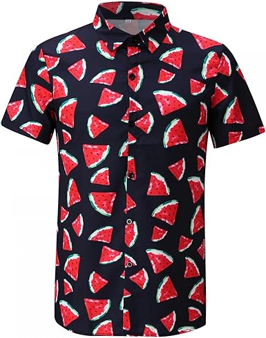 Mens watermelon button up shirt Clearance
