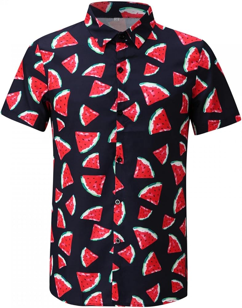Mens watermelon button up shirt Clearance