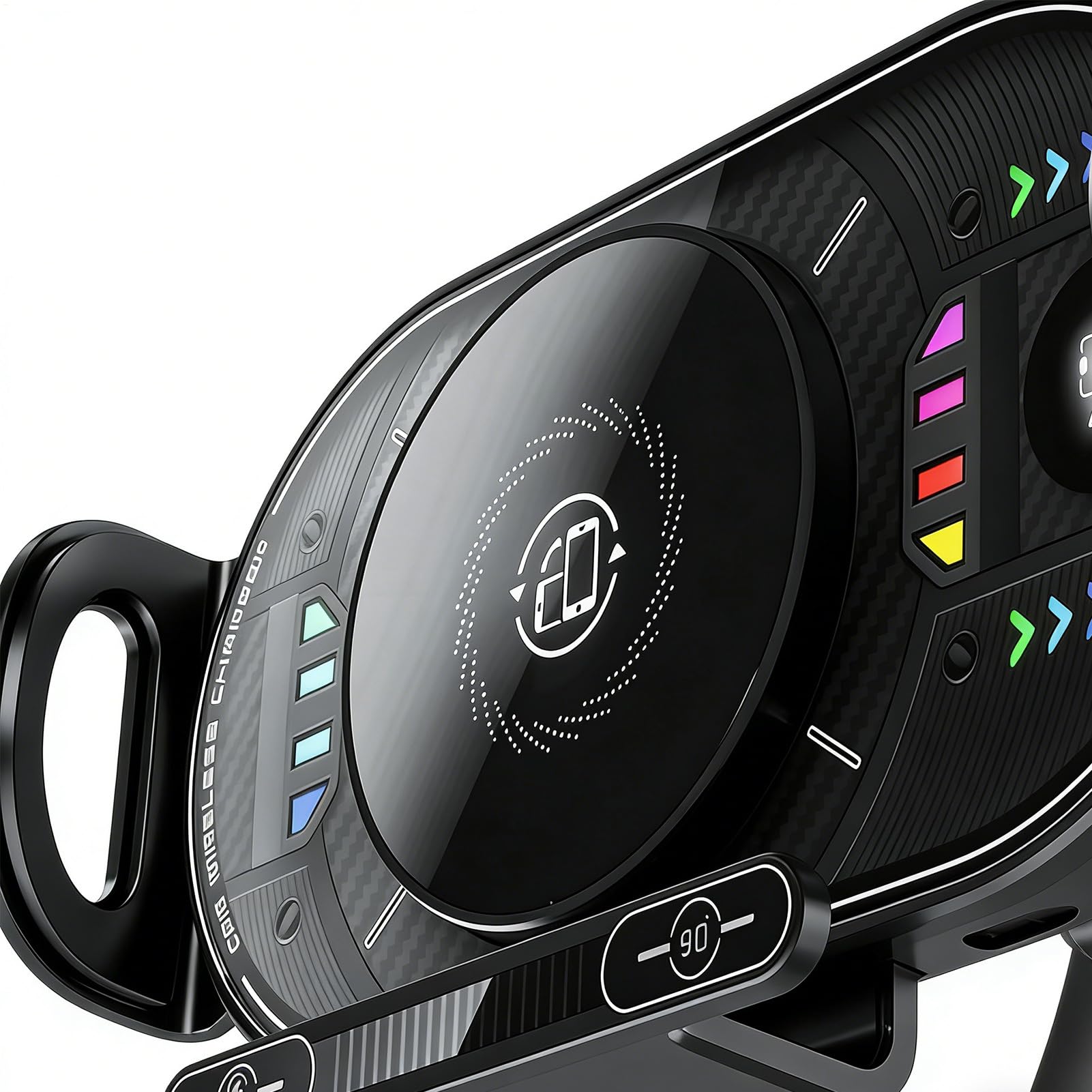 Supporto per cellulare da auto con caricabatterie, 15 W, pieghevole, girevole, ricarica rapida | Supporto di ricarica per smartphone in auto per bocchetta di ventilazione e la maggior parte dei veicoli