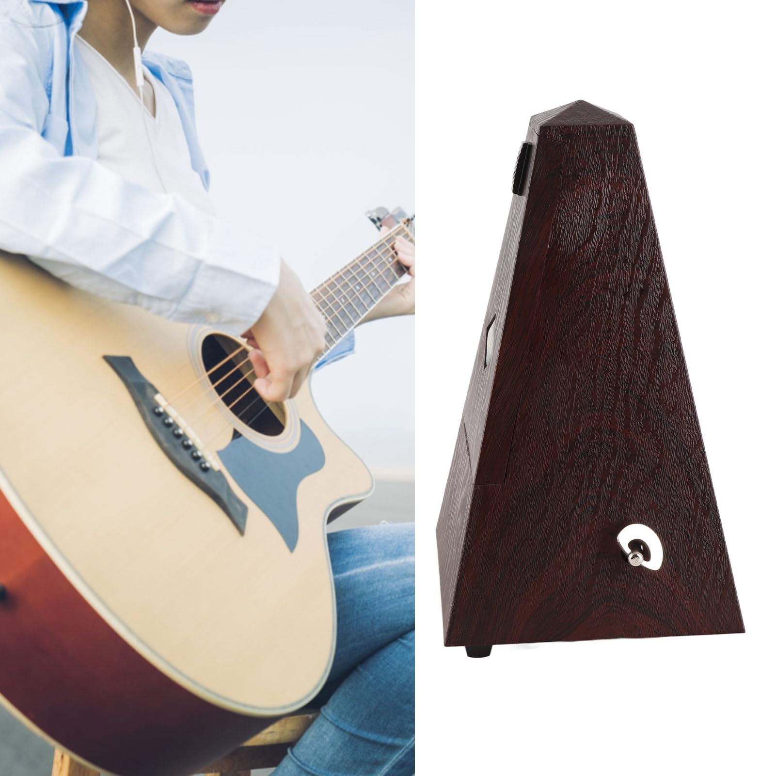 Metrónomo Mecánico, Metrónomo Universal Diseño Clásico Preciso Sonido Grande para Guitarra para Violín