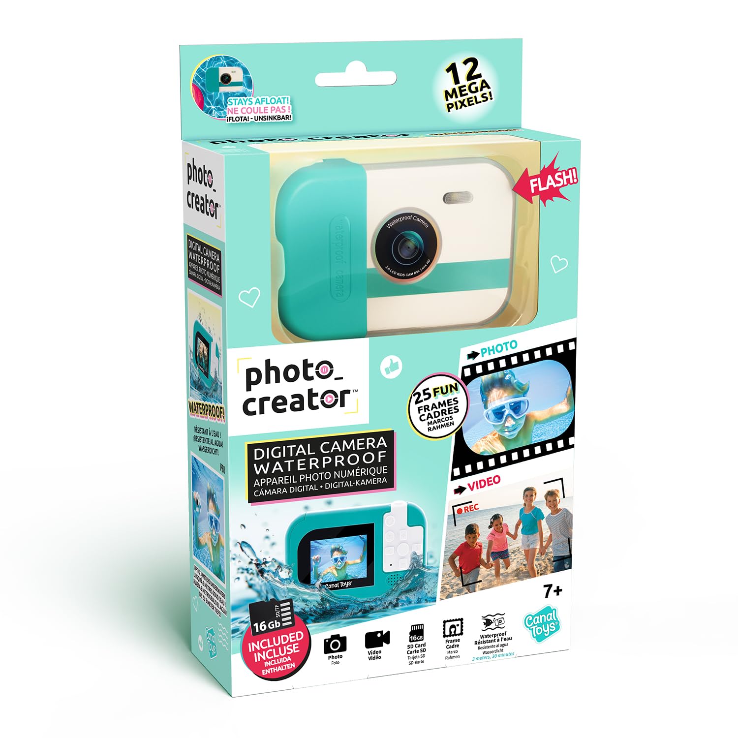 Canal Toys - Photo Creator - Cámara fotográfica Resistente al Agua: Sumergible hasta 3 Metros - Cámara fotográfica de Regalo para niños a Partir de 6 años - Tarjeta SD incluida - CLK 079