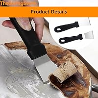 Vista 5 de 2 espátulas multiusos de limpieza de cocina, pala de hielo para refrigerador, congelador, espátula de desengrase, sartén de limpieza, mango