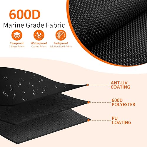 Miniatura 5 de Cubierta para tractor, resistente al agua, 600D, Oxford, compatible con Kubota, John Deere, Mahindra, Bobcat y más, 76 pulgadas de largo x 24