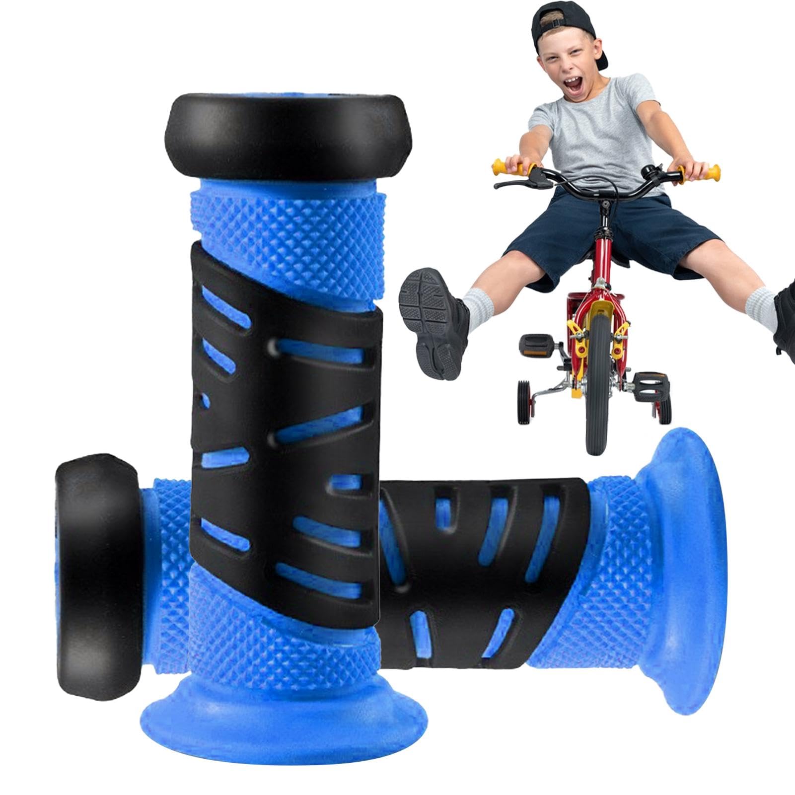 Umiocns Rubber Handlebar Grips - Rubber Cycle Grips For Kids | Soft Cycling Grips For Comfort, Rubber Mountain & Kids Cycle Grips Rubber Hand Grip For Children Cycles