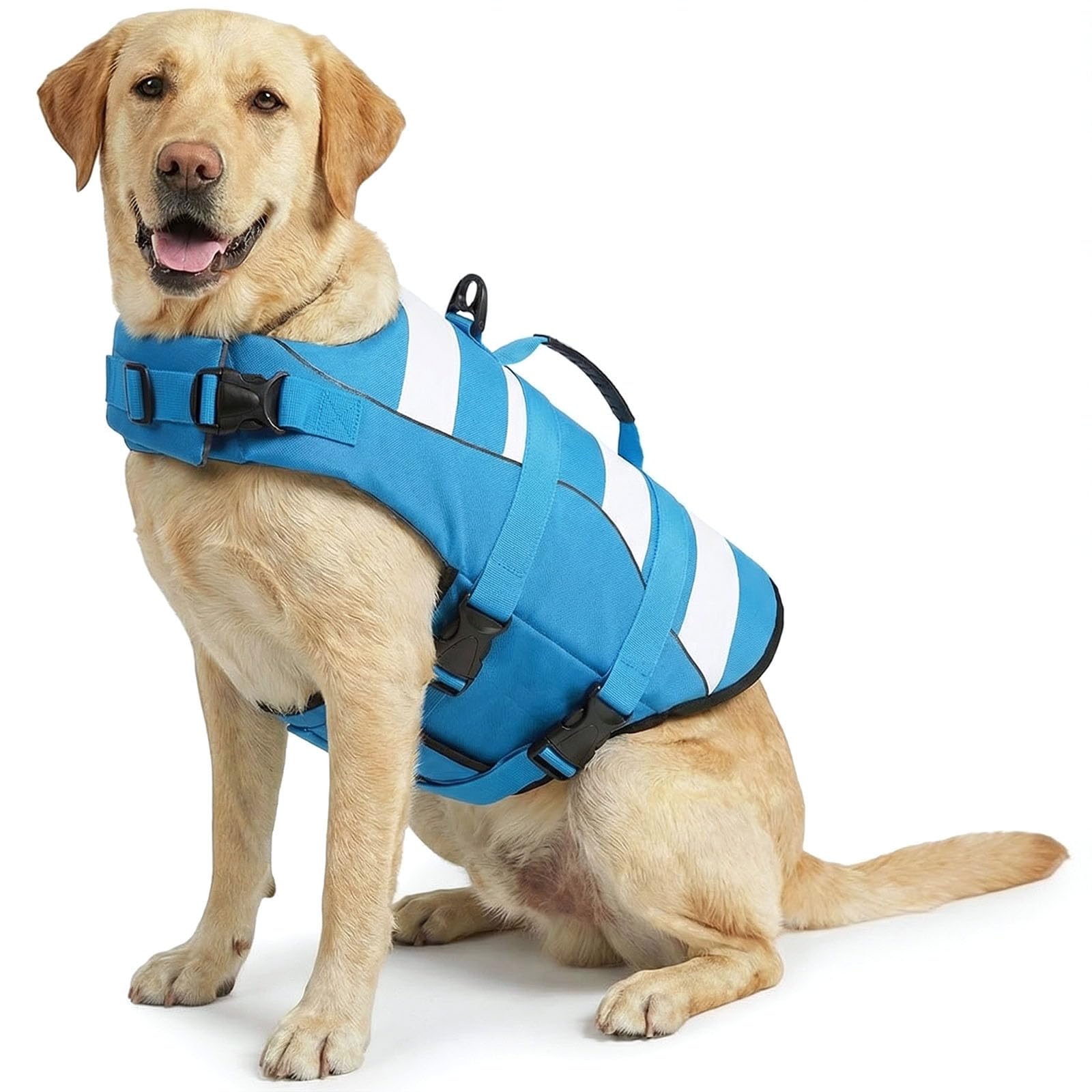 ASENKU Hundeschwimmweste Größe XXL für große Hunde mit Rettungsgriff, verstellbarem Brustgurt und Reflektorstreifen, zur sicheren Nutzung beim Bootfahren, Baden und Wassersport