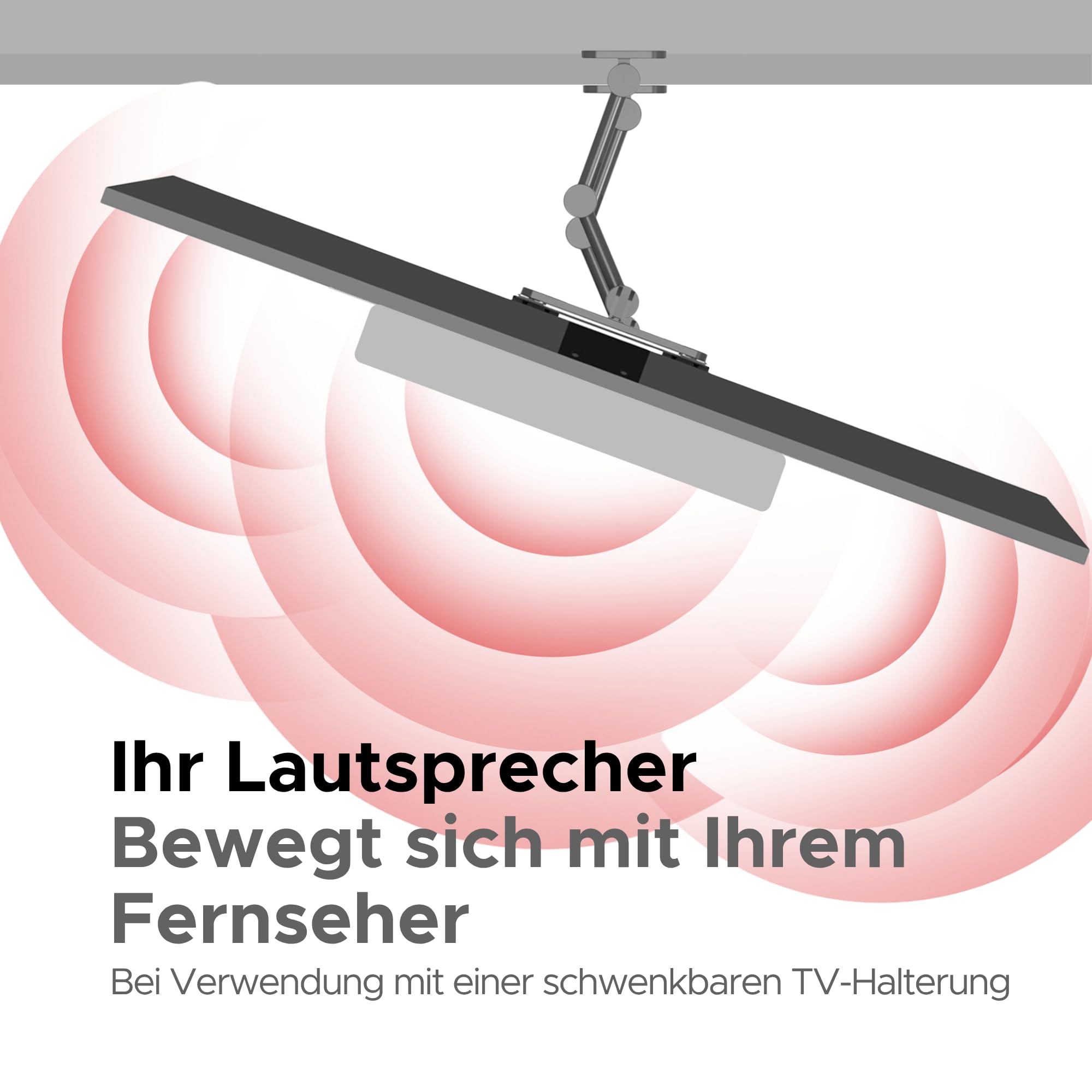 Sound Bass Unter-TV-Halterung für Bose Soundbars, unsichtbar, Schwarz