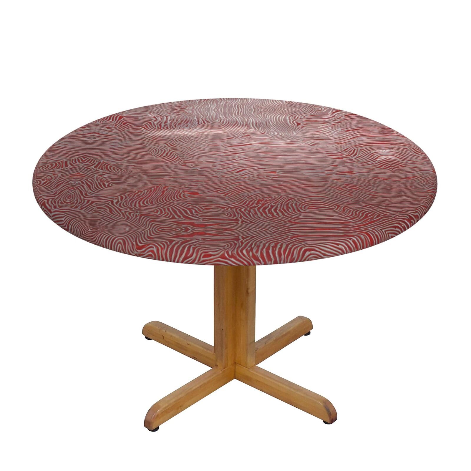 Nappe ronde ajustée pour table à manger et extérieur imperméable