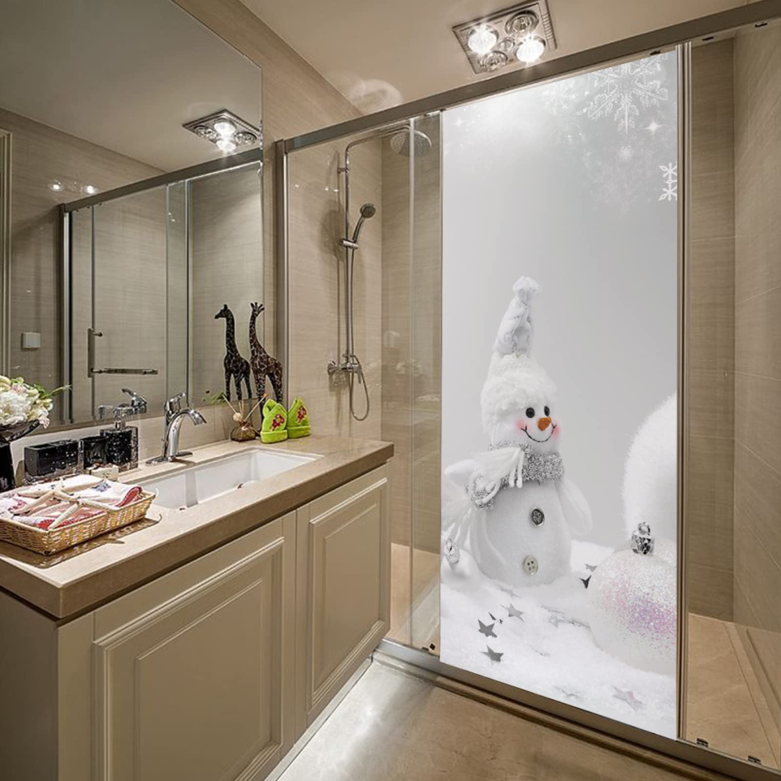 Carta Da Parati 3D Murales Autoadesivo Soggiorno Camera Da Letto Decorazione Murale Personalizzata Pupazzo Di Neve