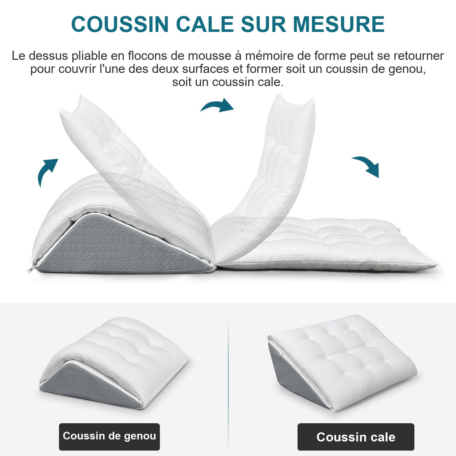 Cuscino per ginocchia in memory foam a due strati