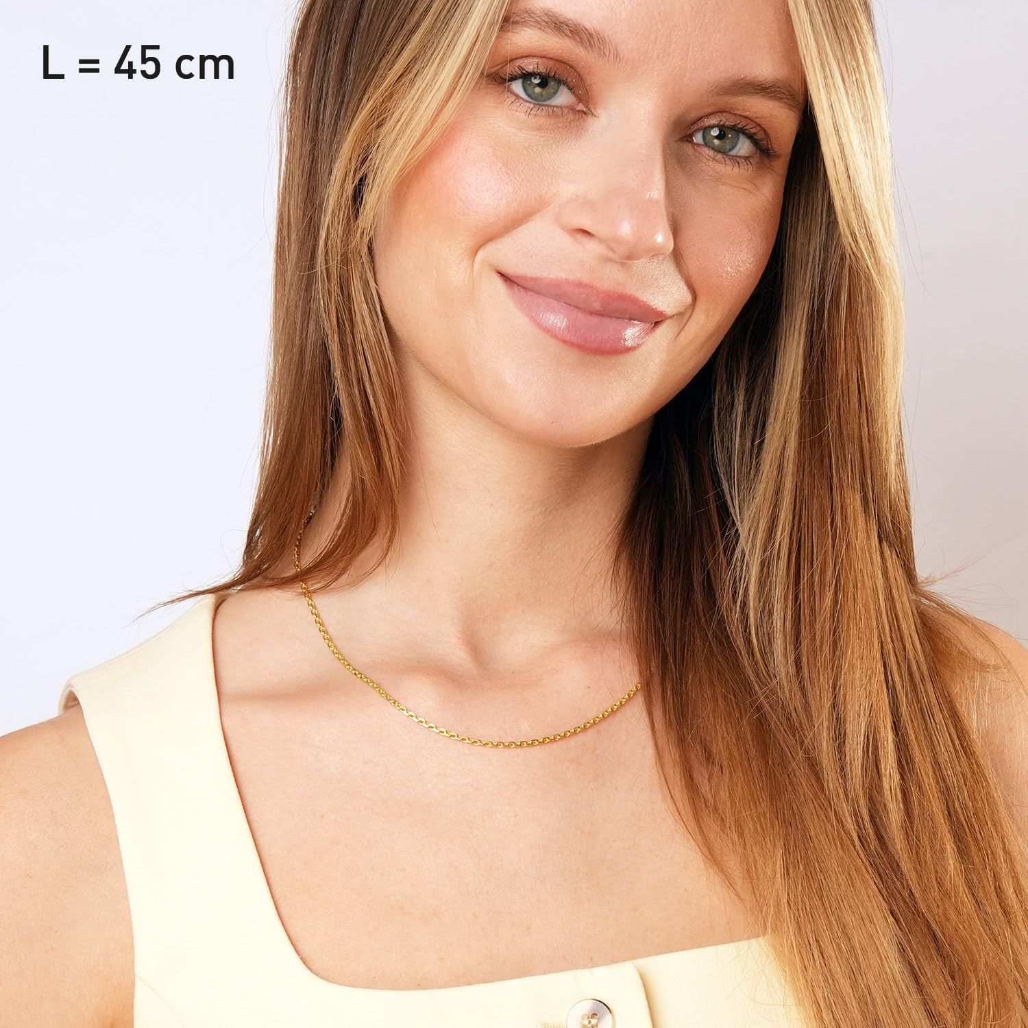 trendor Kette für Anhänger 925 Silber Vergoldet 2,2 mm breit 36-60 cm 31230