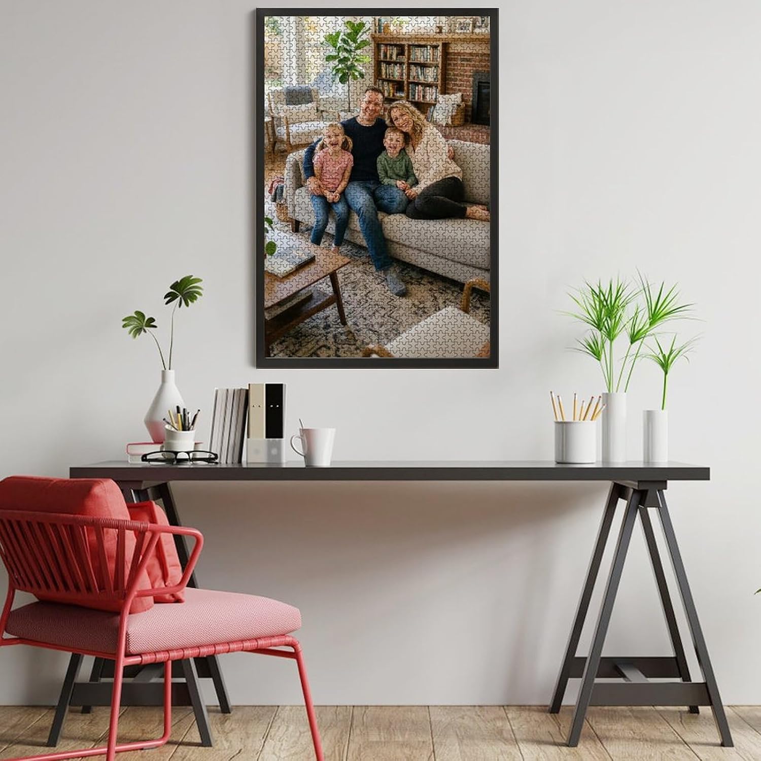 USA Ship, Custom Photo Puzzle Wooden – 1000 Piece Personalized Jigsaw Puzzle, Unique Gift for Family, Couple, Birthday, Anniversary, Mother's Day (US-1000-Vertical)