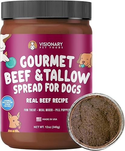 Visionary Pet Foods - Untable de carne de res para perros  Elección más saludable para la mantequilla de maní  Fácil de usar como tapete para lamer