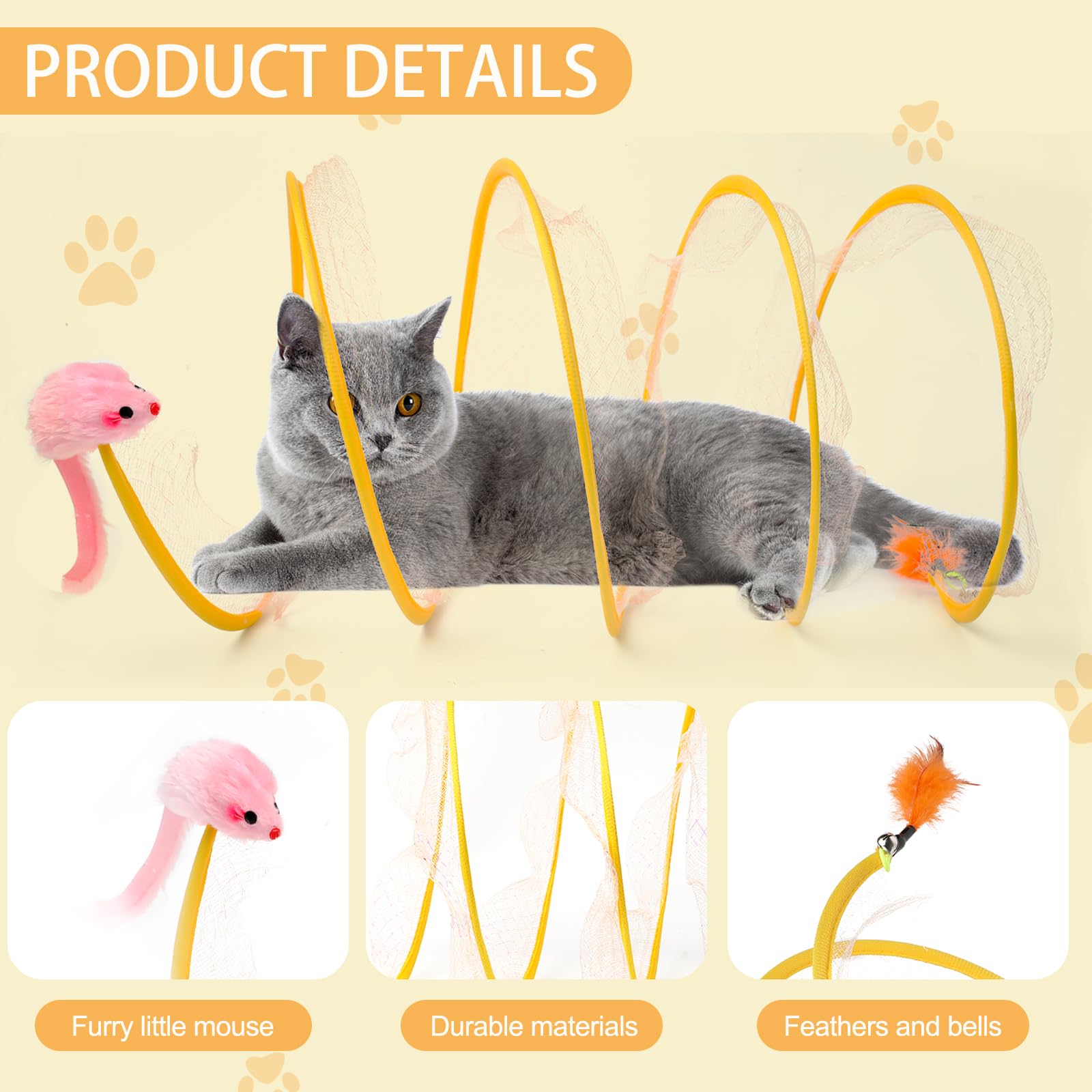 Amazon | 猫トンネル 猫のおもちゃ 屋内猫用トンネル 子猫用大型猫