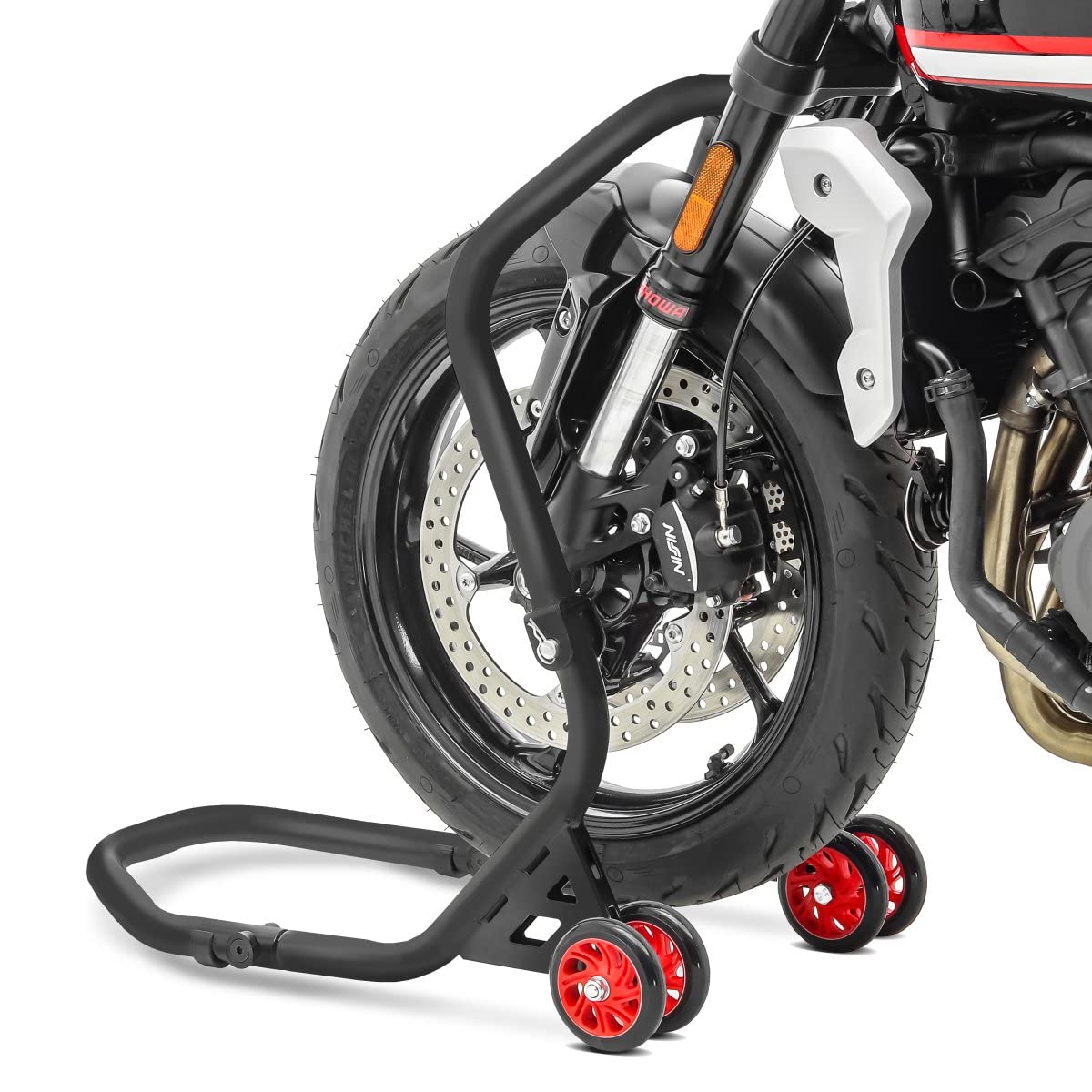 Caballete de tija Moto ConStands Falcone II Compatible para Rueda Delantera