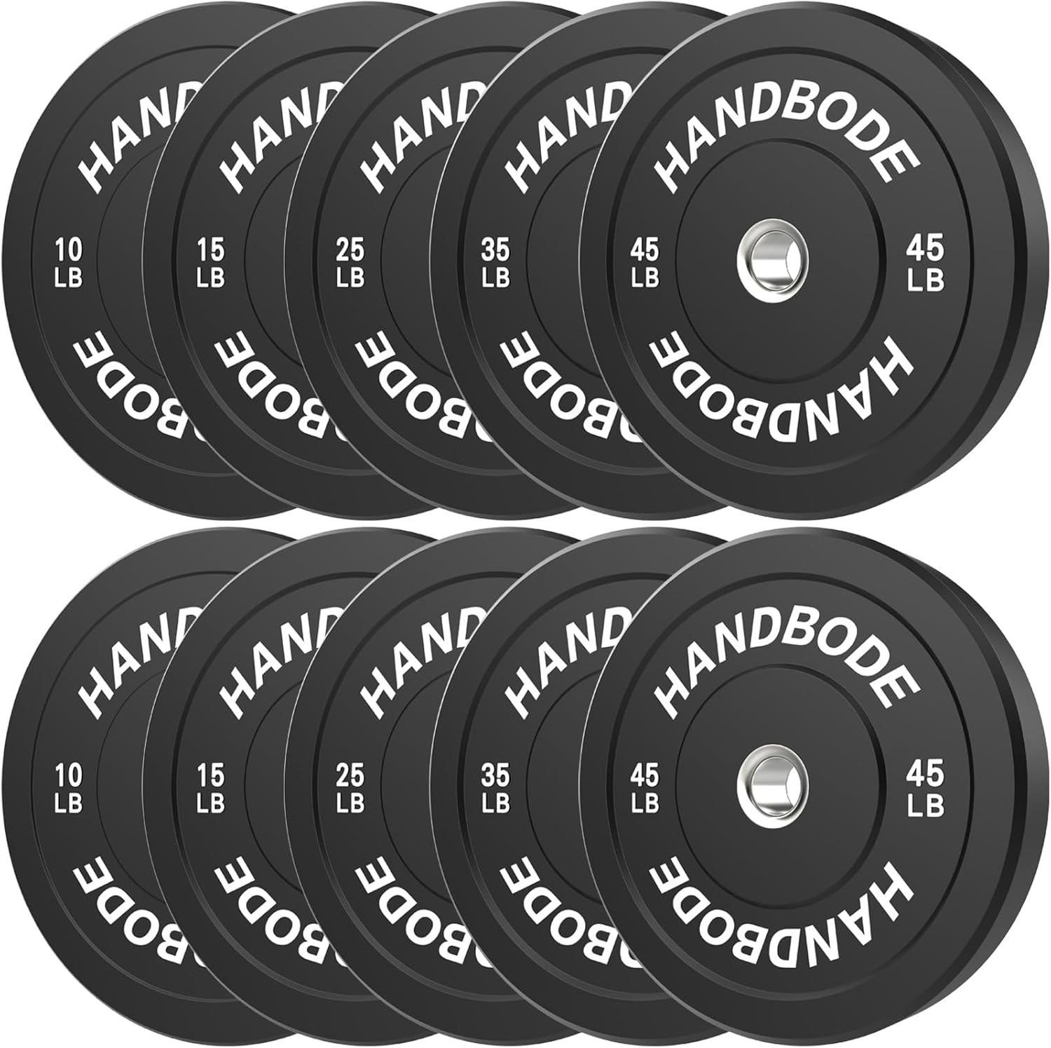 Rubber Weight Plates, Olympic Bumper Plate Set 2-Inch, 45100  110160190260300 lb Barbell Weights for Home Gym, Colored Standard Strength Training