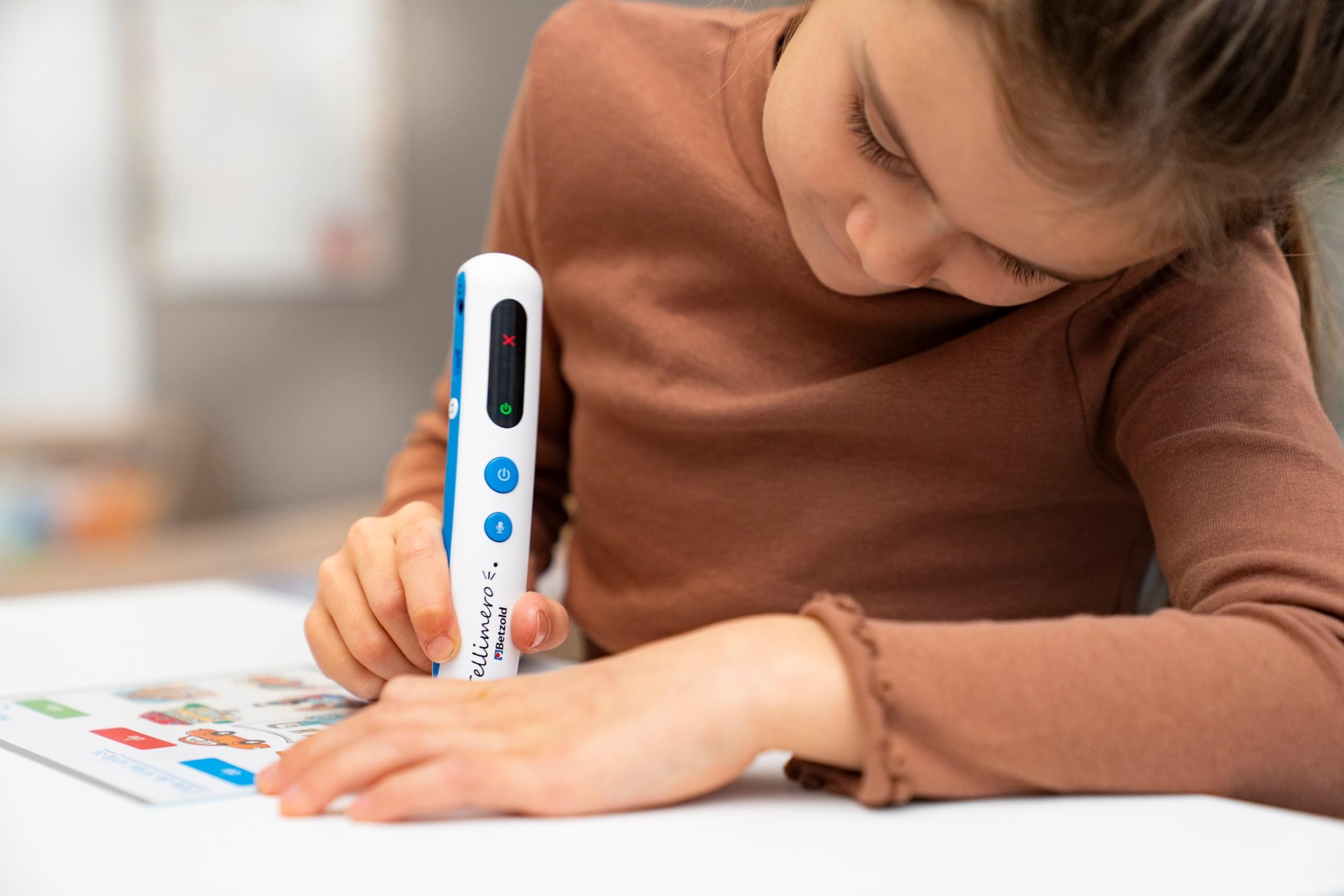 Tellimero EDU Lernstift - Selbstkontrolle mit Anzeige leise Lernfunktion Vorlesestift