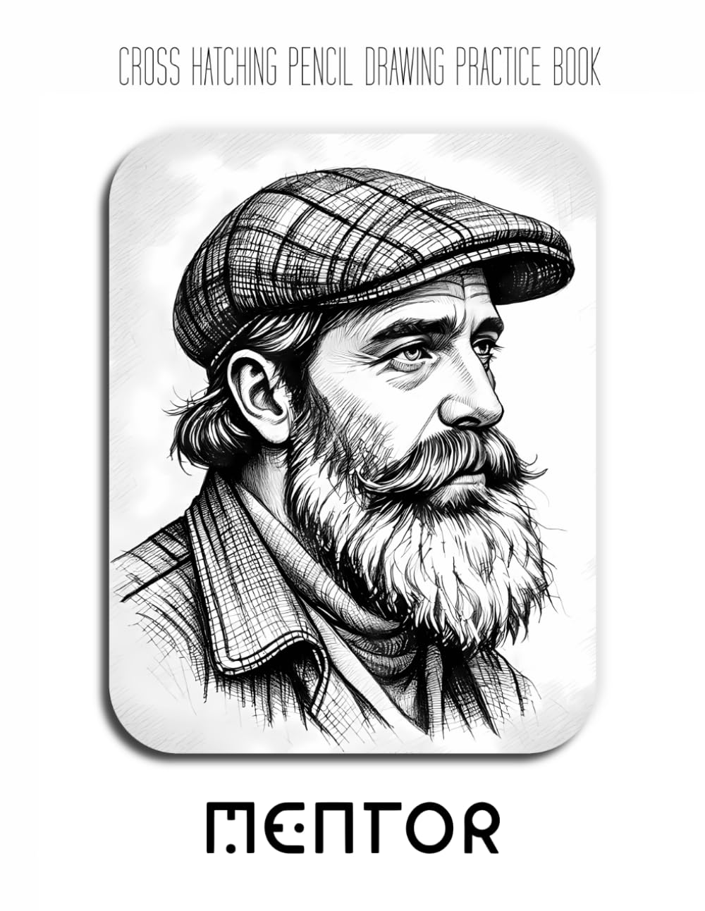 Cross Hatching Pencil Drawing Practice Book - Mentor: A Cross-Hatching Journey into Portraits of Wisdom and Cultural Heritage