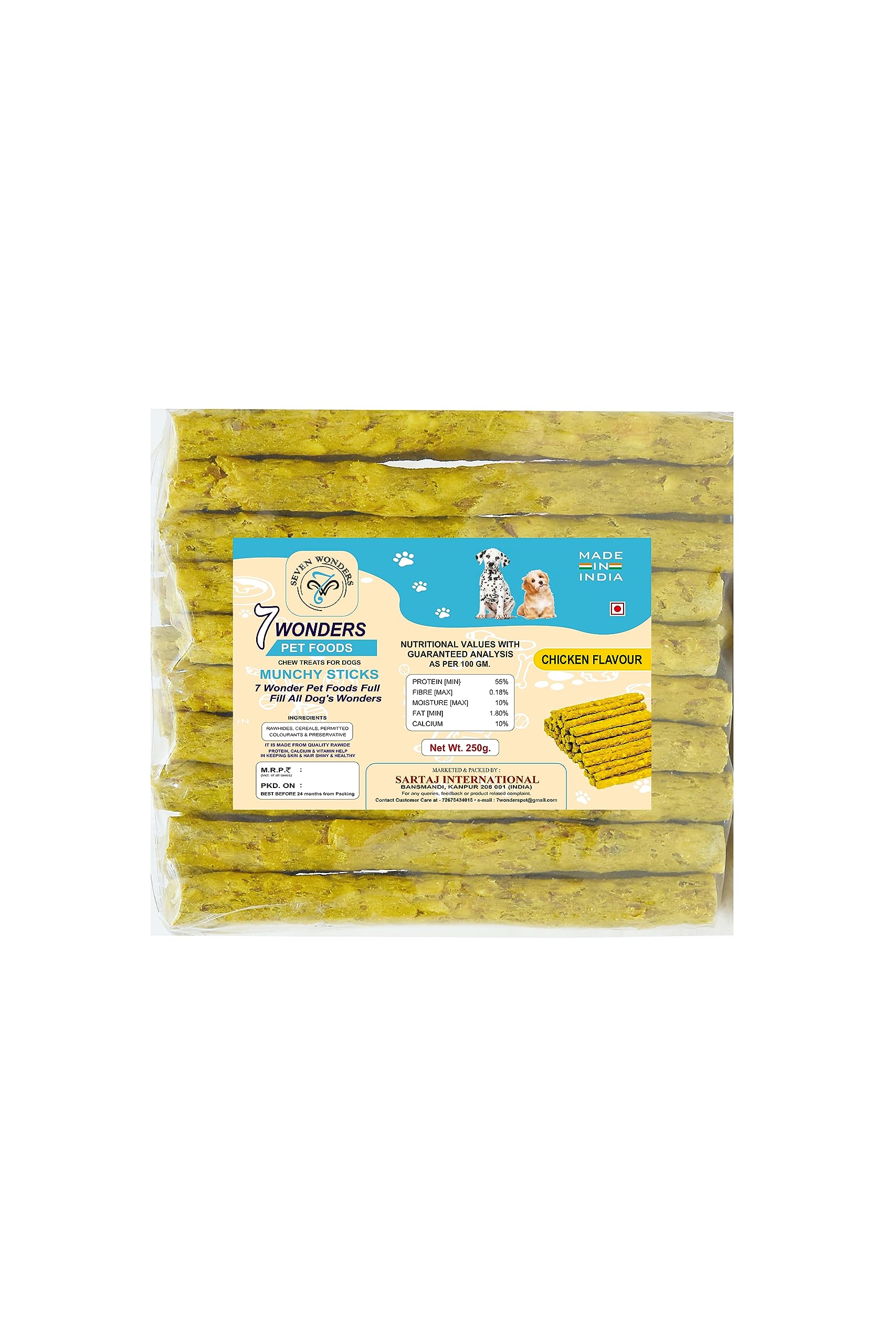 7WONDERS Dog Munchy Chew Sticks | Treats for Healthy Teeth and Gums | Snacks for All Breed Dogs (Chicken 250 gm) (B0CGRLSY17) Amazon Price History, Amazon Price Tracker