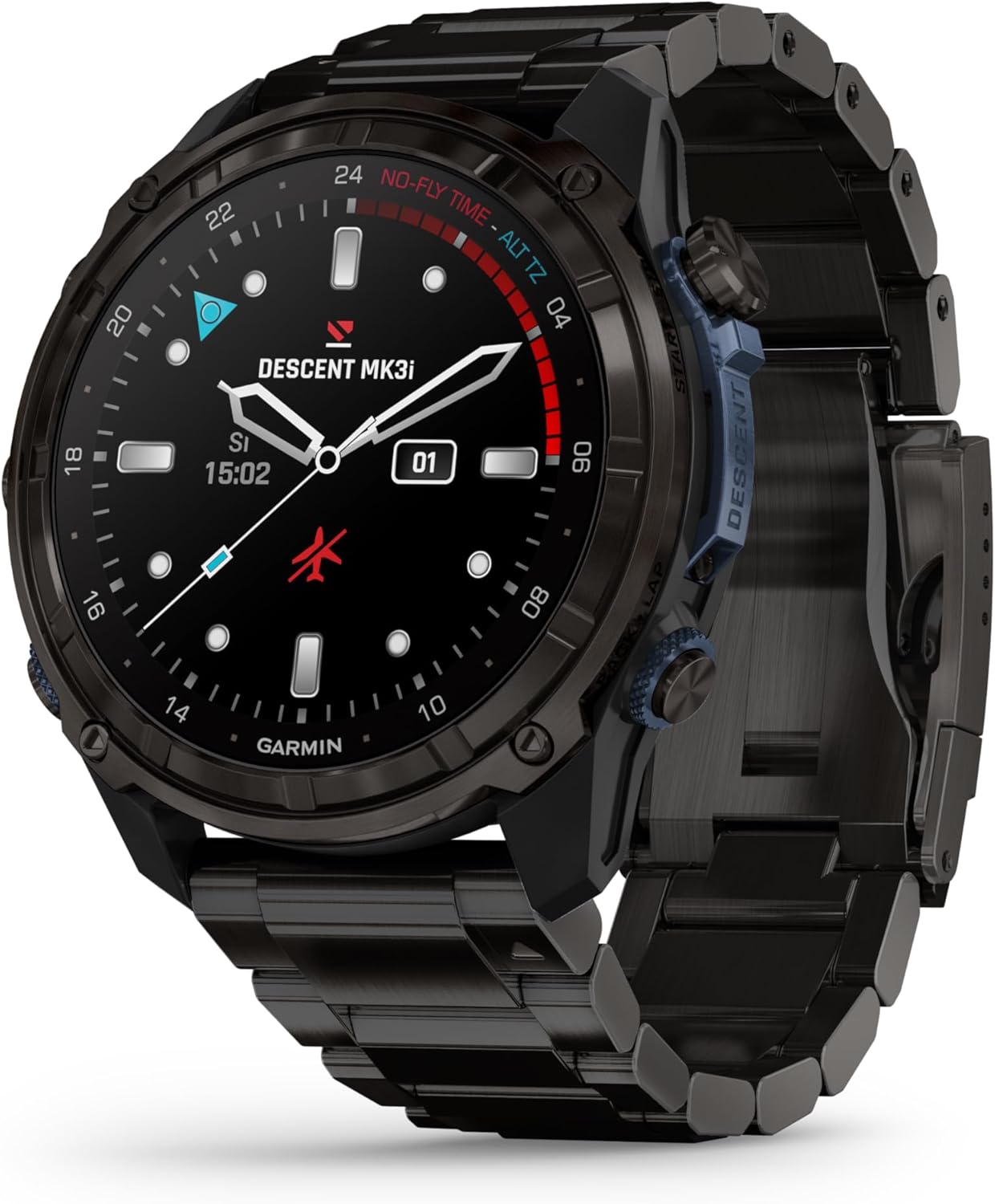 Garmin Descent Mk3i Dive Computer: Multisport GPS Smartwatch with SubWave Sonar, Air Integration, Black Titanium